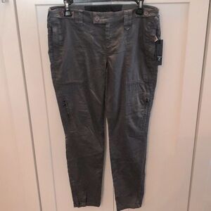 NWT Joe's Stylish Dark Gray Ankle cropped tapered skinny Pants size 28 or size 6
